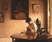 埃德蒙 查尔斯 塔贝尔 : Girl Crocheting